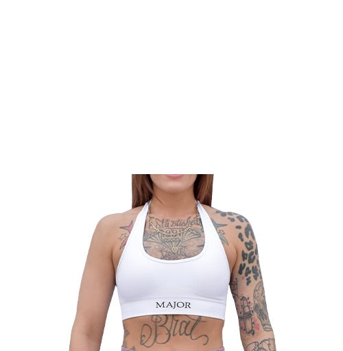 Hottie Haltertop Sports bra white