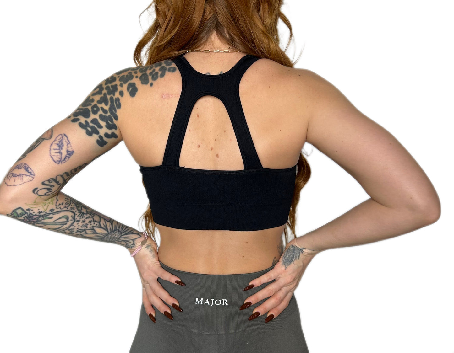 Racerback Blk Sports Bra